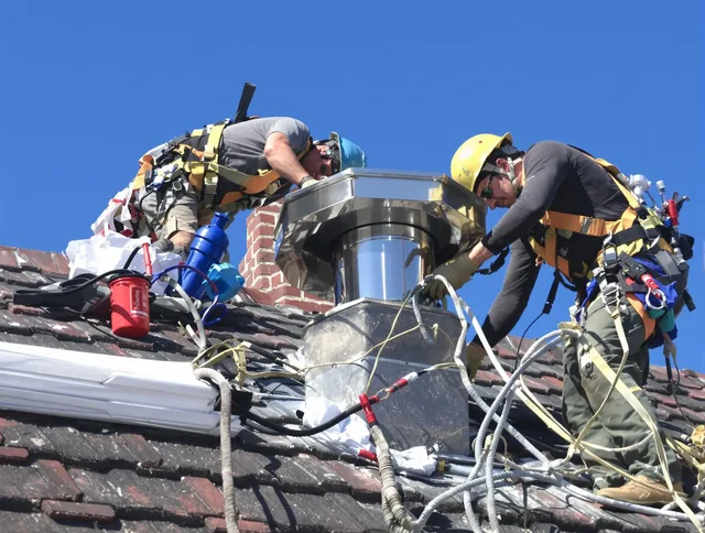 Protective chimney cap installed by Jerome Chimney Sweep in Jerome, OH