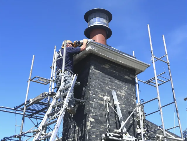 Sturdy chimney crown finished by Jerome Chimney Sweep in Jerome, OH