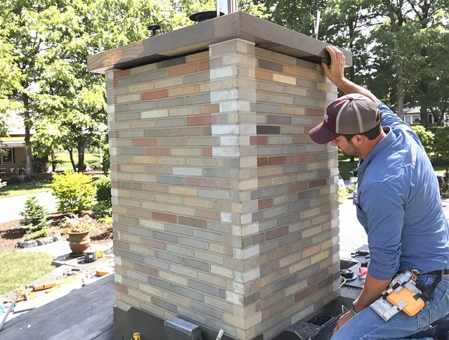 Jerome Chimney Sweep completing a modern chimney remodel in Jerome, OH