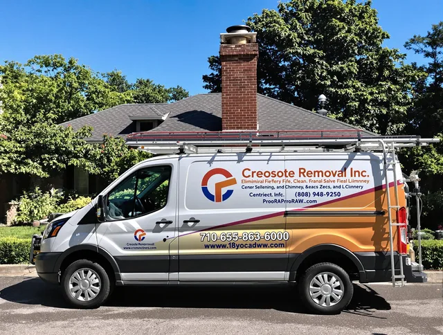Jerome Chimney Sweep technician removing creosote safely in Jerome, OH