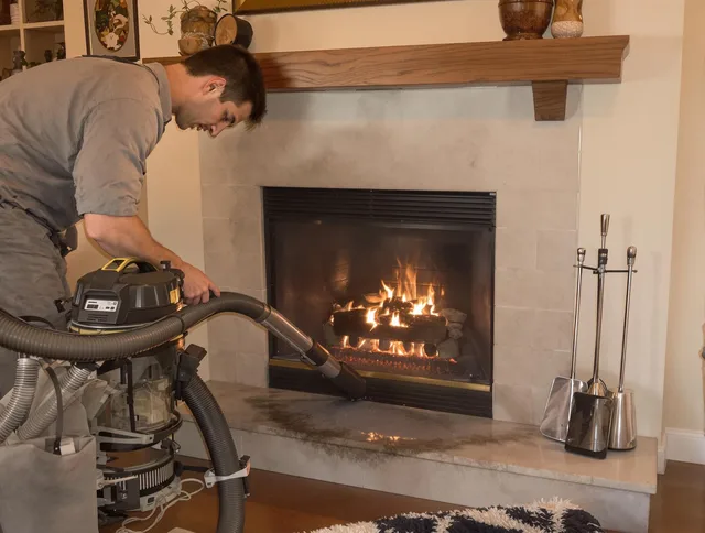 Routine fireplace upkeep by Jerome Chimney Sweep in Jerome, OH