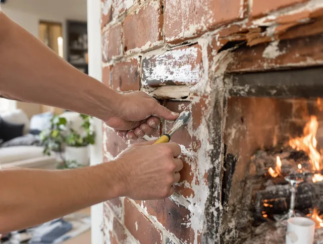Routine fireplace repair by Jerome Chimney Sweep in Jerome, OH