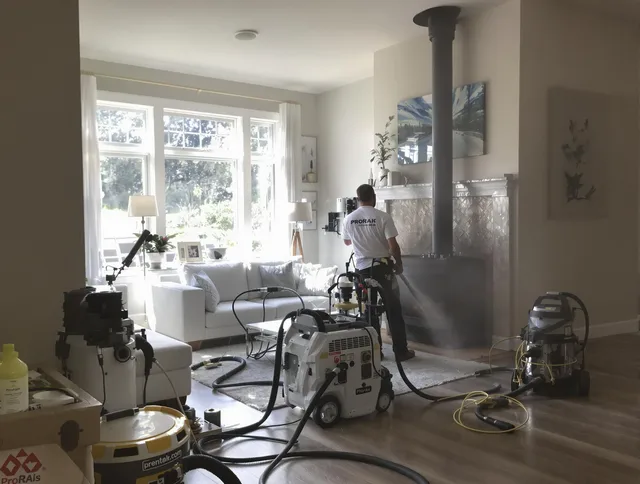 Soot removal service by Jerome Chimney Sweep for a fireplace in Jerome, OH